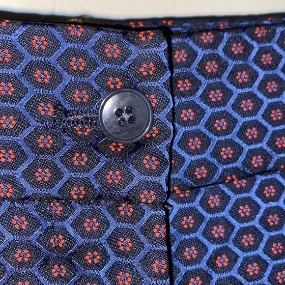 ETRO Hexagon Floral Print Slim Fit Cuff Trousers - Picture 8 of 11